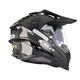 LS2 Carbon Faser Offroad-Zughelm-Motorradhelm Männer und Frauen Motorrad vier Jahreszeiten Anti-Fog Dual Lens MX701 Kohlefaser 6K-Gloss Black XL (57-58)