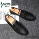
Woodpecker Beanie Shoes Men's New Men's Shoes Summer Breathable Trend British Casual Leather Shoes Men's Real Leather D838 Brown 41