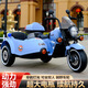 Parkic electric motorcycle children's four-wheel tricycle large baby double can sit toy children's car twins blue-12.7A battery-hard seat-ordinary wheel-foot throttle