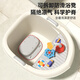 Nocolliny Kinderbadewanne verdickte Babybadewanne Baby Badewanne Schwimmschale Haushaltsbadewanne Badewanne Badewerkzeug [0-10 Jahre alt] Verdickte Badewanne + Badhocker | Weißes Material: Nahrungsmittel -PP -Rohstoff, kein zusätzliches Material