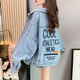 Einfache Richtung Denim Jacke für Frauen Internet Promi Trendy Kurzer loser und vielseitiger 2025 Frühlings- und Herbst-neue Denimjacke für Frauen Top 9929# Bildstil Rauchgrau 10xl S Empfohlen 80-100jin [Jin entspricht 0,5 kg]