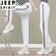 
JEEP SPIRIT Ice Silk Women's Pants Summer 2024 New Women's Sports Leisure Pants Thin Quick Dry Tie-Fit Harem Pants 5633-6# Black 673/Black M Recommended 80-95Jin [Jin equals 0.5 kg]
