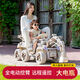 Raft Core Children's Car kann Erwachsene 0-12 Jahre alte Bagger Super Large Toy Car Toys Toys für Frauen und Jungen Fernbedienung Elektrische Graben Milchfarbe [Electric Grabging Arm] Bluetooth Music Double Sechs Räder [12v12 Batterie] Fernbedienungsmodell + vier Radlaufantrieb
