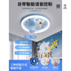 五光十色灯具吸顶灯360度摇头变频电机全光谱LED宇航员电风扇 1W 9194火箭风扇灯  无极调光+C