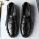 
CARTELO men's leather shoes summer breathable business casual shoes loafers one-foot hollow leather shoes men 9934 black 43