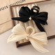 Bow-tie back head hair clip for women Shark clip 2025 high-end temperament grab clip with small hair volume black