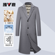 Yalu long knee-length woolen coat for men autumn and winter slim fit removable 90% down lining windbreaker jacket for men
