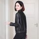 Yunqi Qianqiu Haining Genuine Leather Jacket Women's Short Spring and Autumn New Style Small Loose Slim Versatile Motorcycle Leather Jacket Black M 80-100Jin Jin is equal to 0.5 kg
