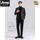 JEEP SPIRIT Men's Casual Suit Jacket Business Premium Autumn and Winter Woolen Thick Small Suit Jacket Single Piece Gray 4XL Generally 170Jin Jin is equal to about 0.5kg