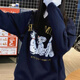 Xiaoyu 2024 Nouveau sweat à cou rond au cou h11150 noir s