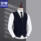 ROMON (ROMON) suit vest men 2025 business casual professional vest groom best man wedding vest brother group 801 grey (single vest) 2XL 185