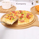 Wilkie Pizza Plate Tray Wooden Round Steak Food Plate Pizza Plate Cheese Plate Cake Tray Tool Baking Bamboo Pizza Tray 10 Inches