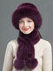 Hengyuanxiang chapeau féminin pour l'hiver chaud Fox Fox Hat de fourrure écharpe épaissie de la mère à la mode répulsif Rabbit fourrure haut chapeau automne et hiver kaki couleur élastique (chapeau simple)