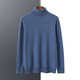 Ordos City cashmere sweater men's pure cashmere base shirt turtleneck sweater men's lapel pullover knit sweater Official store flagship 1980 gold camel M