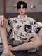 Xushansi Pajamas Hombres Pajamas Hombres Día de verano de altura corta adolescente 2025 EZJ6627 M L Código (165173C105130Jin [Jin equivale a 0.5 kg])