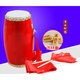 
Mi Ling 12cm 14cm 15cm Adult waist drum Children's waist drum Children's leather waist drum Kindergarten Ansai waist drum 12cm waist drum + drum stick + strap + 37*37cm square scarf