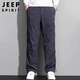JEEP SPIRIT Jeep Casual Pants Men's Autumn and Winter Straight Pants Men's Multi-Pocket Workwear Men's Pants Dark Gray 2XL