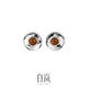 Bai Lan Fuguang Earrings for Women Amber 925 Silver Earrings Niche Design Temperament and Sensational Year Birthday Gift for Wife Amber & 925 Silver