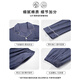 
Langsha pajamas men's spring and autumn pure cotton long sleeves 2025 new cardigan thin cotton large size home clothing set QJ6630 L
