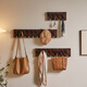 Yuan Yaju solid wood coat rack wall hanging piano key wall hanging storage rack wall hanging coat rack wall hook