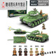 
Full crown building blocks Lego compatible World War II tank model assembled military series children's toy building block gift box boy's birthday gift 100065 [M26'Penshing' tank]