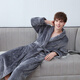 At the end of the year, the Fhamine Plasma Male Plel Deep Thicked Women's Bathrough Winter Couple Paper Paper Paper Bathing The Get Worsening 2001 Elegant Gray Male 3XL [175-190cm, 160-200jin [Jin is equal to 0.5 kg]]]]]]]]]]