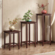 Mingzhu Nouvelle étagère de fleurs chinoises salon du sol de fleurs de plancher du sol en bois massif en bois neuf nouveau-pot de fleur haut de gamme grille étagère de fleur de luxe légère [une couche petite]]