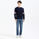 Langdeng Men's Cardigan 2024 Осень и зима Новая повседневная универсальная круглая шея теплый вязаный свитер Mened Grey XL (180/96A)