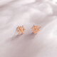Saturday Fortune Jewelry Red 18K Gold Earrings for Women Snowflake Colorful Gold Earrings Birthday Gift for Women C0911387