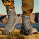 Jeep Martin Boots Men's Spring and Autumn 2025 New High Top Desert Tactical Short Boots Outdoor Hiking Mountaineering Men's Work Boots Khaki 42 (Sports Shoe Size)