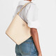 Tory Burch McGraw Sac de seau d'épaule de taille moyenne, nouveau sac à bandoulière à une épaule à main, cadeau pour petite amie, 143544 724 Fromage blanc 21 * 11,5 * 26,5 cm