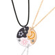 Sha Yanqian best friend necklace three-person moon star best friend necklace sister friendship set round pendant birthday gift sun star moon 3 pieces set