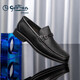 Goldlion Men's Shoes Business Casual Shoes Comfortable Lightweight Breathable Fashion Leather Shoes 59683019201A Black Size 40