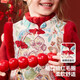ASK JUNIOR New Chinese style children's skirt winter children's cheongsam dress girls vest skirt New Year's greetings clothing national fashion New Year's clothing