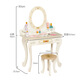 Shantou Lincun Toys 0-3 years old play house dresser set girls makeup toys wooden little princess birthday gift toys MS white dresser + stool