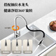 Songpai Japanische Küchenspüle 304 Edelstahlspüle Doppelmodifizierte große einkeilige Spülenbeckenbecken unter der Theke Basin Spülmaschine linker Abflussbehälter + gebogener Wasserhahn 680*450 mm
