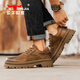 Bull Family Herrenschuhe Frühling Outdoor Arbeitsschuhe niedrig vielseitige Martinstiefel Dicke Sohle Kleidung-resistente Big Head Casual Lederschuhe