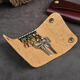Crazy Horse Cowhide Lady's Key Bag Casual Portable Men's Key Bag Red Brown (Oil Leather)