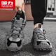 Warrior dad shoes men versatile casual men's shoes sports running shoes men 3891 gray/black 40