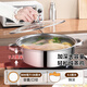 BSITN soup pot with steamer 28cm single layer stew steamer one layer thickened stainless steel gas stove induction cooker universal 2412