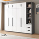 Weiyou Wardrobe Home Bedroom Flat Door Cabinet Large Wardrobe Light Luxury Simple Large Simple Wardrobe Assembly and Storage 140CM Four-Door Main Cabinet