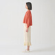 MUJI MUJI IDEE Women's Twisted Long Sleeve Shirt Women's Undershirt Spring and Autumn GAD04C4S Red L (165/88A)