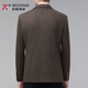 K-Boxing Men's Cashmere Suit Men's Business Casual Men's Middle-aged Wool Professional Suit Jacket Non-ironing Thickened Top 621-2 Brown S 165/46