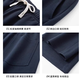 Kazuki Kuraishi Kuraishi Kazuki Schwer versteckter Twill gerade Casual Hosen Herren vier Jahreszeiten All-Match Sporthosen Loose Drueoping Sleeve Hosen Marine Blue L.