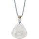 Saturday Blessing White Moonlight Chalcedony Buddha Necklace Men's and Women's Pendant Birthday Gift J0414089 Color Rope