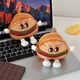 Meipai Migne Cartoon Hamburger Coin Portefeuille Sac de rangement polyvalent pendentif pendentif japonais Keychain de haute valeur SN1694SN58 Super mignon portefeuille de monnaie Hamburger 2 [Meilleur ami Profice]