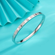 Yuan Shengfu's new PT950 fashionable checkered platinum bracelet, genuine and versatile platinum bracelet, concubine bracelet, 12.20g/inner diameter 58mm