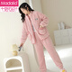 MODAL 2025 Nouveau pyjamas d'automne et d'hiver pour les femmes en velours d'hiver Velvet épaissis de la flanelle décontractée Ensemble de vêtements CH9207 # 800 Femmes 2xl (175)