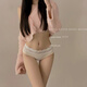 Universal bow-knot sweet underwear for women in summer thin jacquard lace stitching low waist hip briefs white + pink + black 12% off for purchases of 5 pieces L