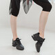 Sansha Moderne Tanzschuhe Jazz Tanz weicher alleiner atmungsaktiver Leder Square Dance Schuhe H166LPI Schwarz 38